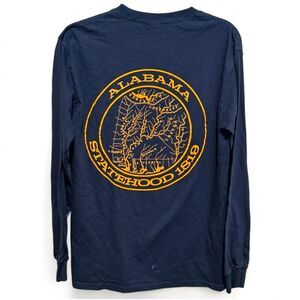 Alabama Long Sleeve T-Shirt Blue State Seal Graphic Men’s Small